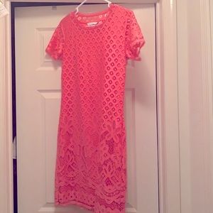 Isaac Mizrahi Hot Pink Midi Dress